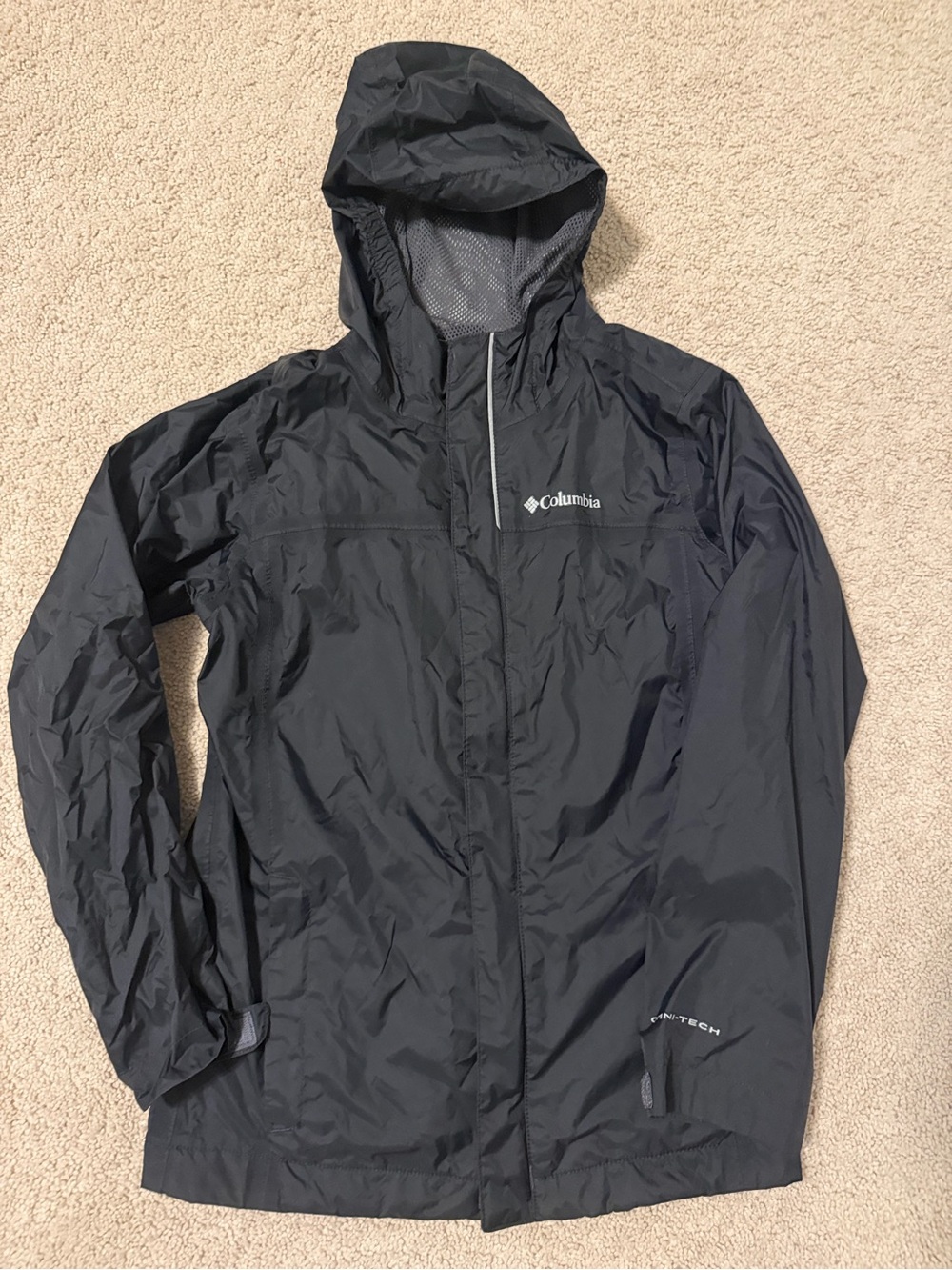 Columbia Boy’s medium Black Waterproof Hooded Jacket